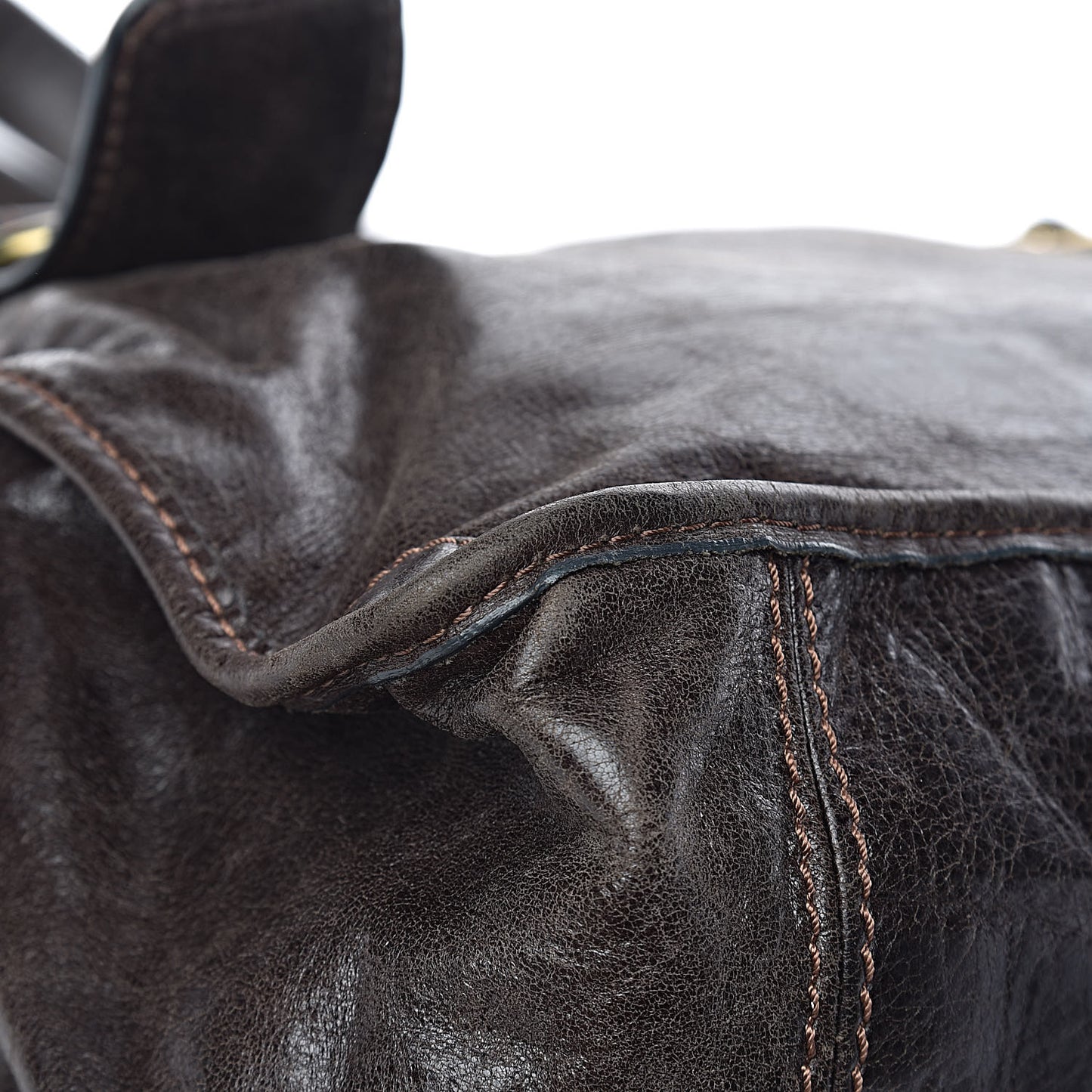 Calfskin Large Bay Tote Brown