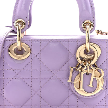 Christian Dior Lambskin Cannage Micro Lady D-Joy Lilas 8 of 11