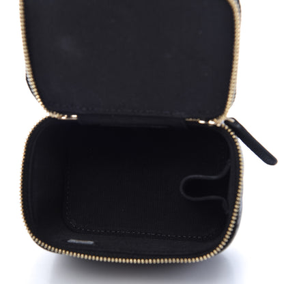 Chanel Caviar Quilted Mini Pearl On Top Vanity Case With Chain Black 5 of 10