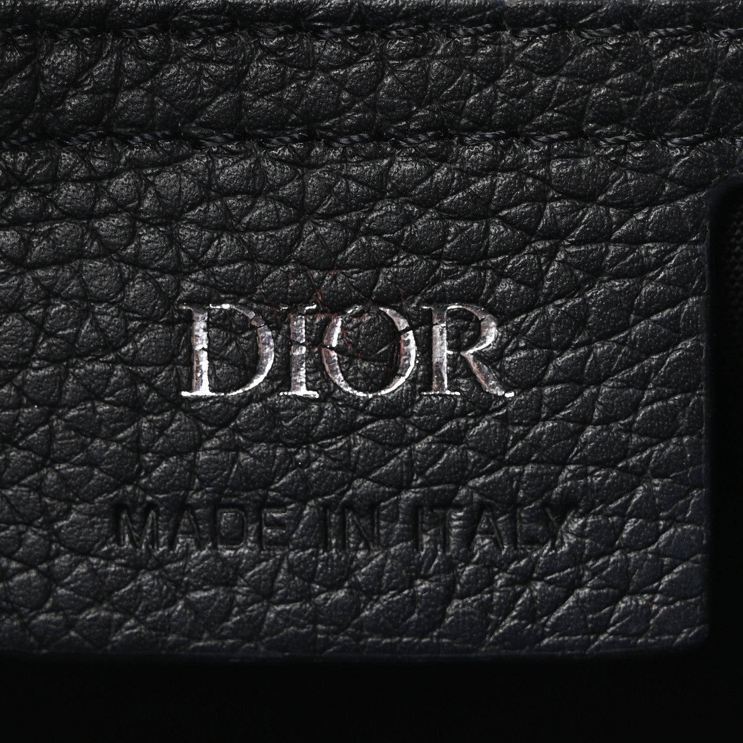 Christian Dior Grained Calfskin Oblique Mini Saddle Messenger Bag With Flap Beige Black 5 of 9