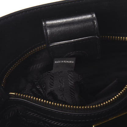 Prada Saffiano Soft Calfskin Small Zippered Tote Black 7 of 12
