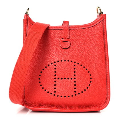 Hermes Taurillon Clemence Evelyne TPM Rouge de Coeur 1 of 9