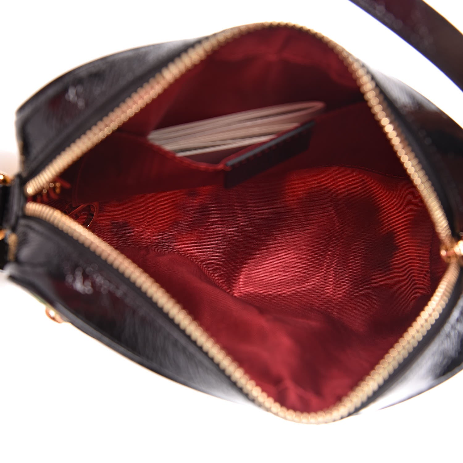Gucci Canvas Patent Web Floral Embroidered Mini Ophidia Shoulder Bag 5 of 10