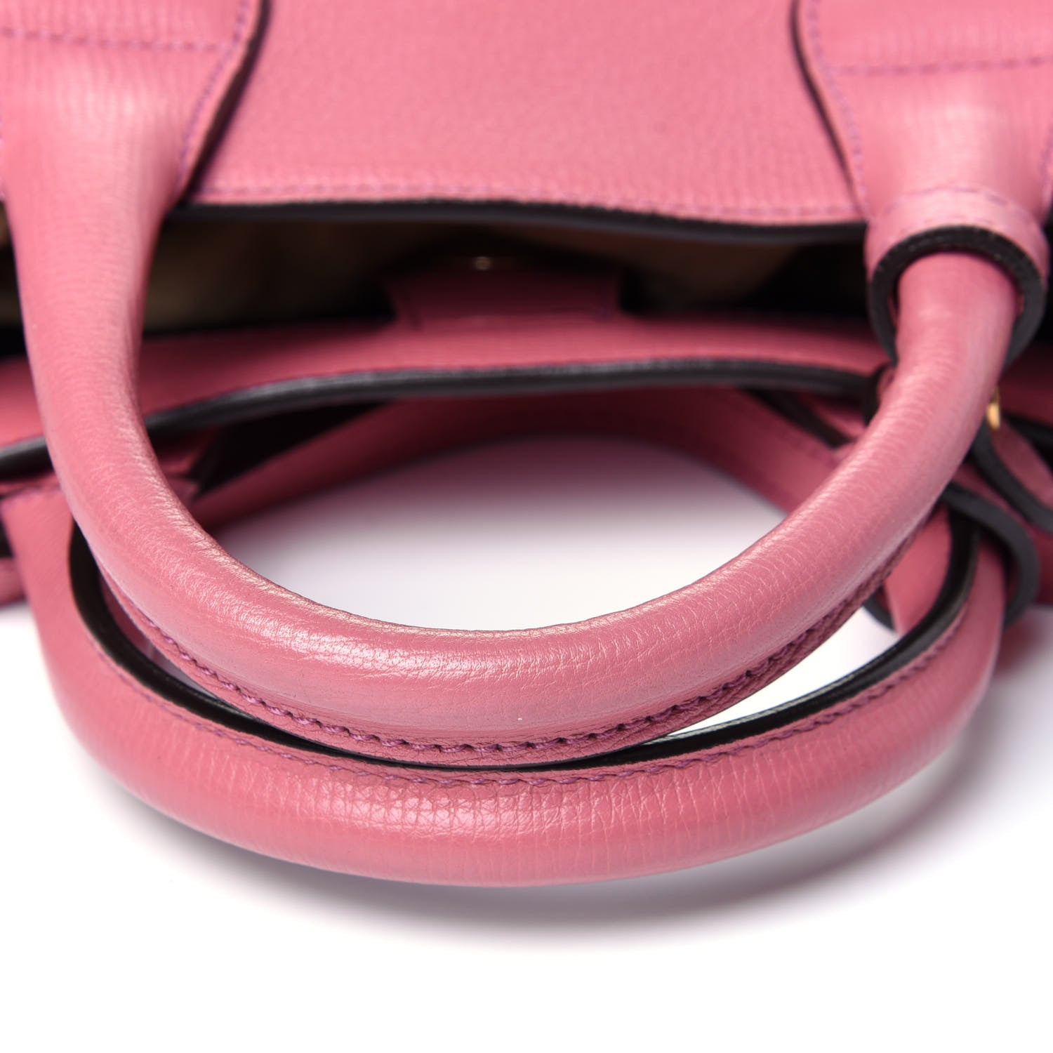Burberry Grainy Calfskin House Check Small Banner Tote Mauve Pink 13 of 13