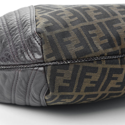 Fendi Zucca Nappa Nuvolata Vitello Tortuga Large Spy Hobo Tobacco Moro 9 of 11