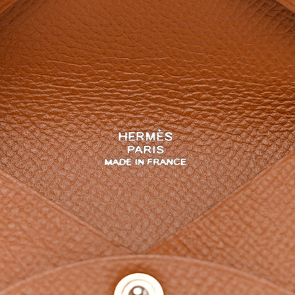 Hermes Epsom Calvi Card Case Gold 6 of 6