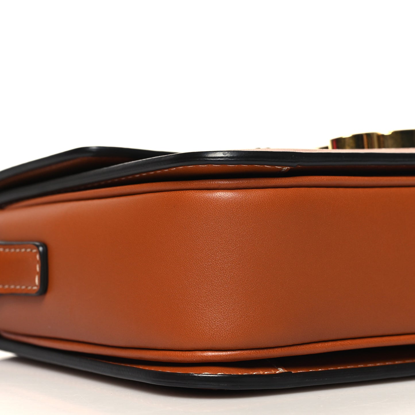 Calfskin Triomphe Canvas Teen Triomphe Bag Tan