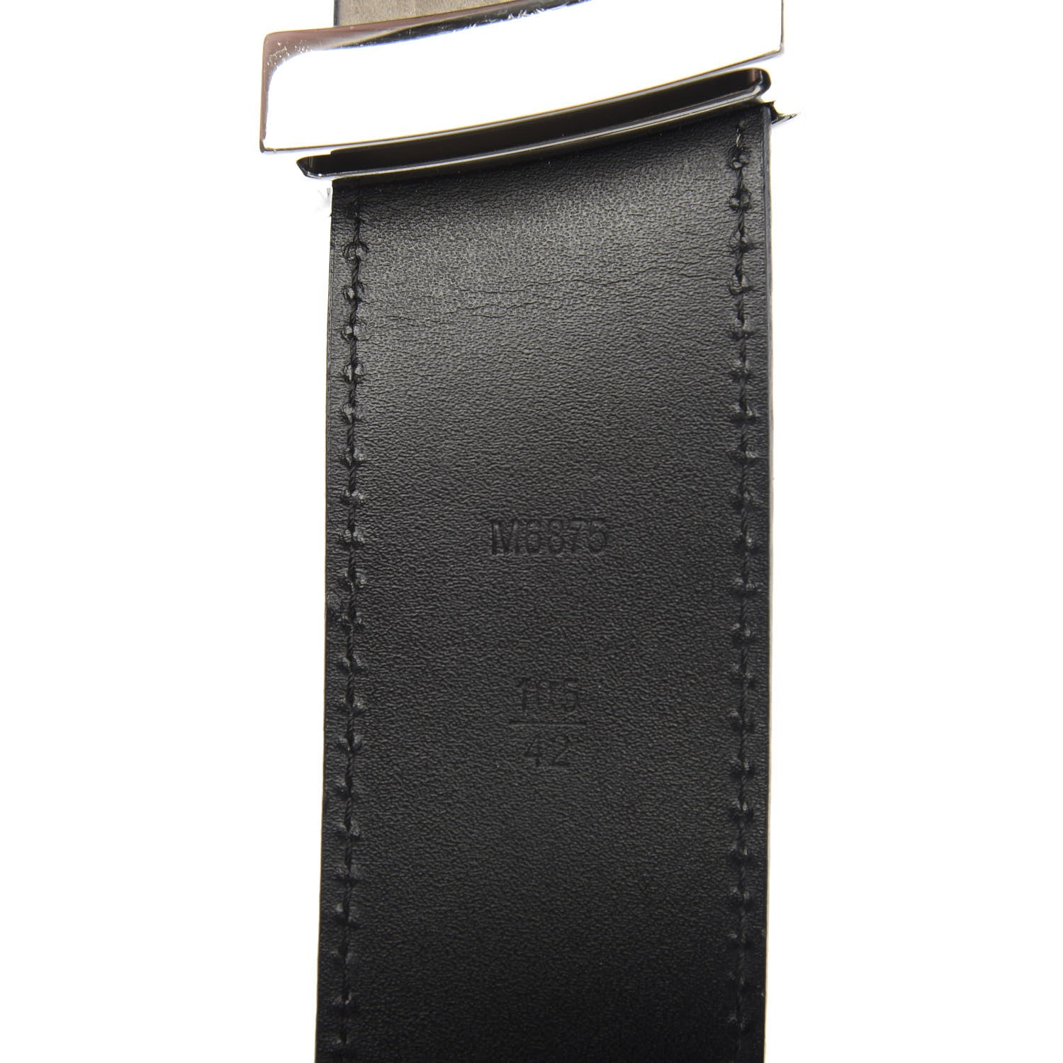 Louis Vuitton Suede Calfskin Mini Damier 40mm LV Initiales Belt 105 42 Carbone 3 of 7