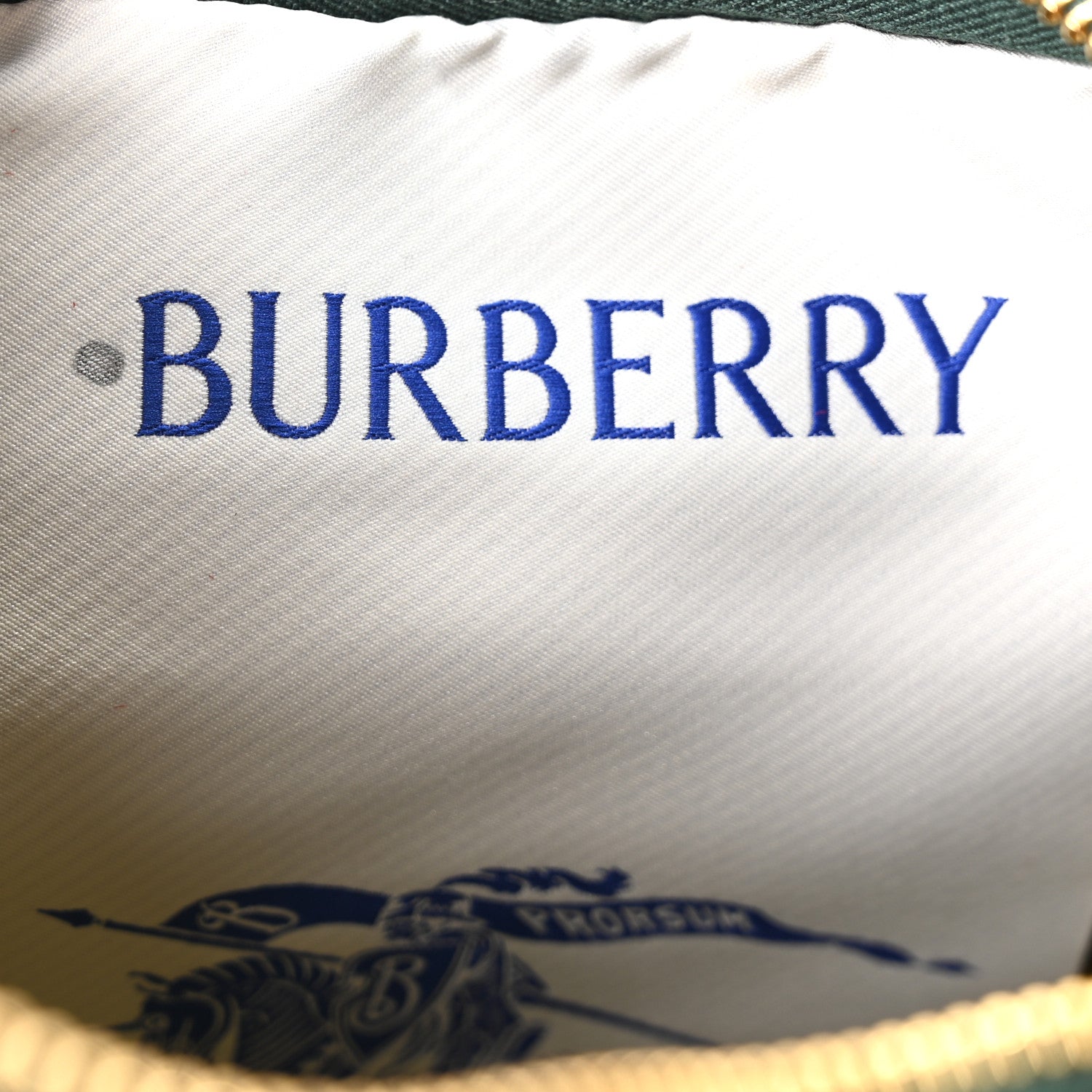Burberry Canvas Knitted Check Mini Peg Duffle Bag Ivy 6 of 10