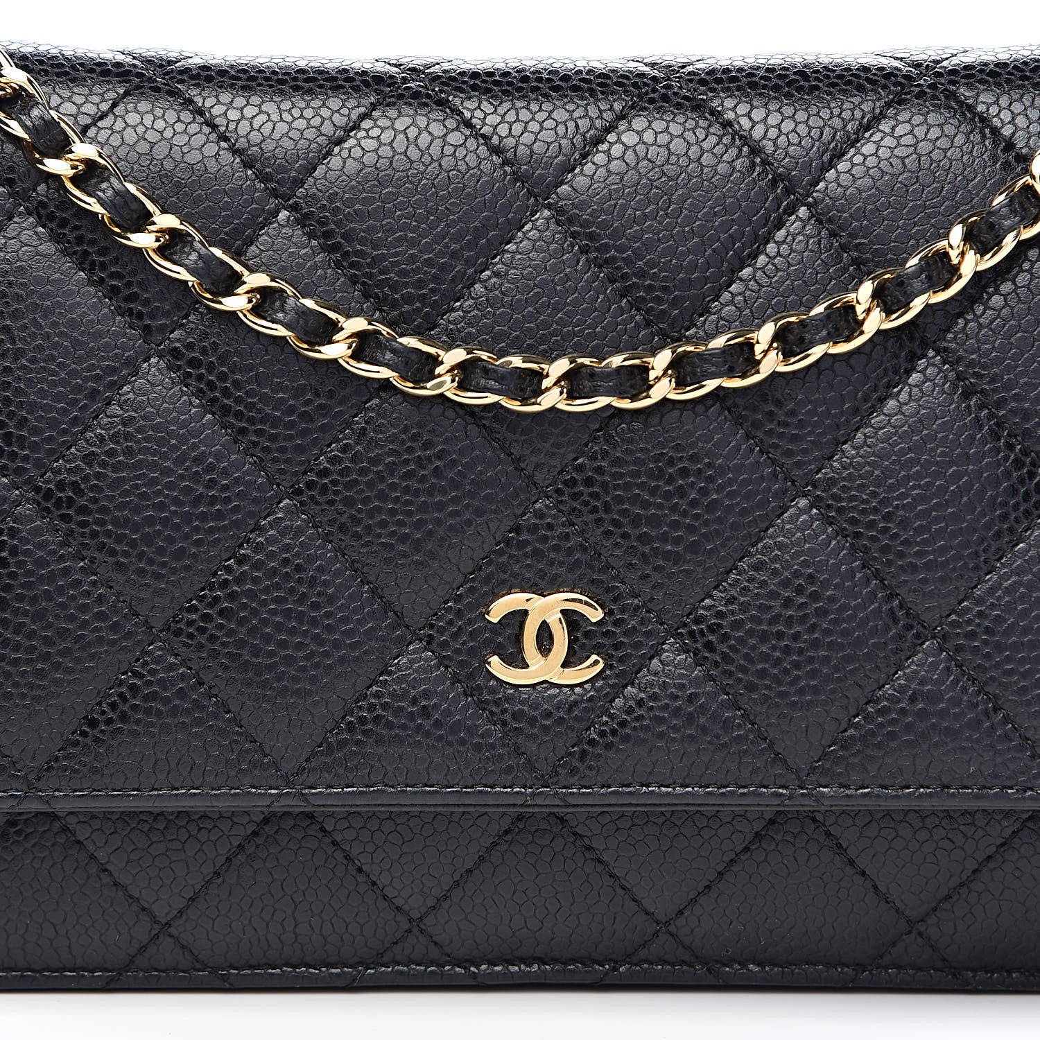 Chanel Caviar Quilted Wallet On Chain WOC Black 15 of 15
