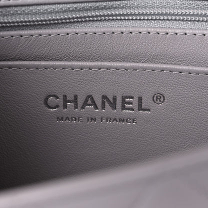 Chanel Lambskin Quilted Mini Rectangular Flap Grey 6 of 9
