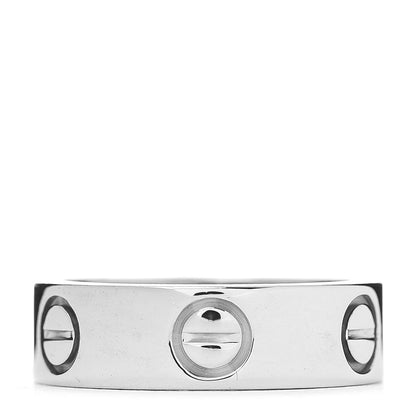 Cartier 18K White Gold 5.5mm LOVE Ring 47 4 3 of 4