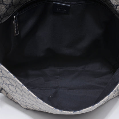 Gucci GG Plus Monogram Vintage Web Large Flap Messenger Bag Beige Navy Blue 6 of 8