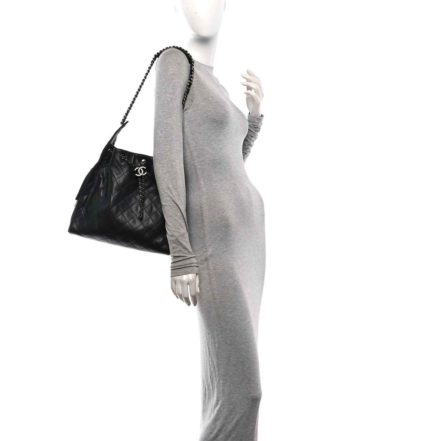 Chanel Caviar Quilted Medium Chanel 25 Handbag Black 2 of 11