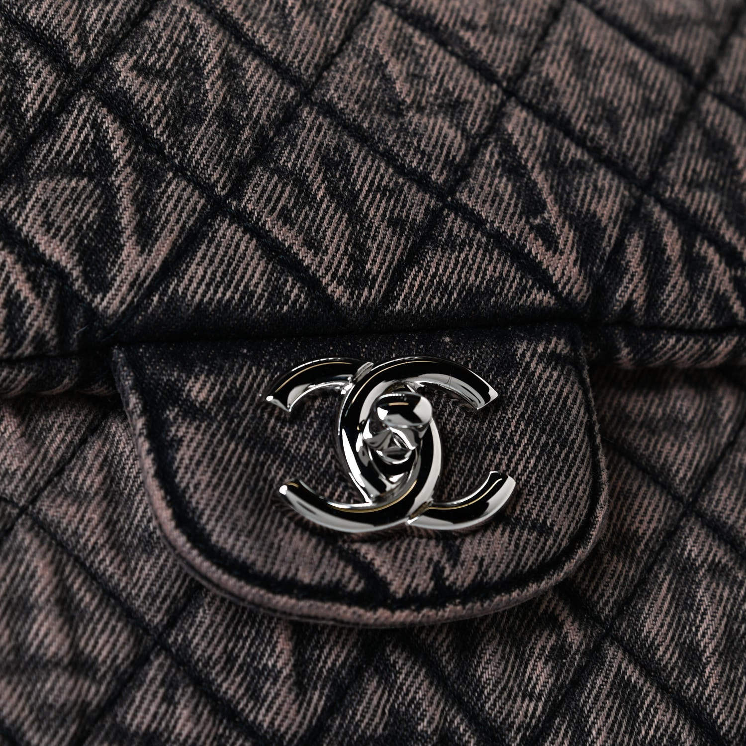 Chanel Denim Quilted Denimpression XXL Flap Rose Clair 12 of 14