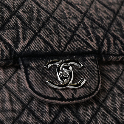 Chanel Denim Quilted Denimpression XXL Flap Rose Clair 12 of 14