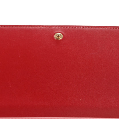 Gucci Guccissima Signature Bowy Chain Wallet Hibiscus Red 10 of 14