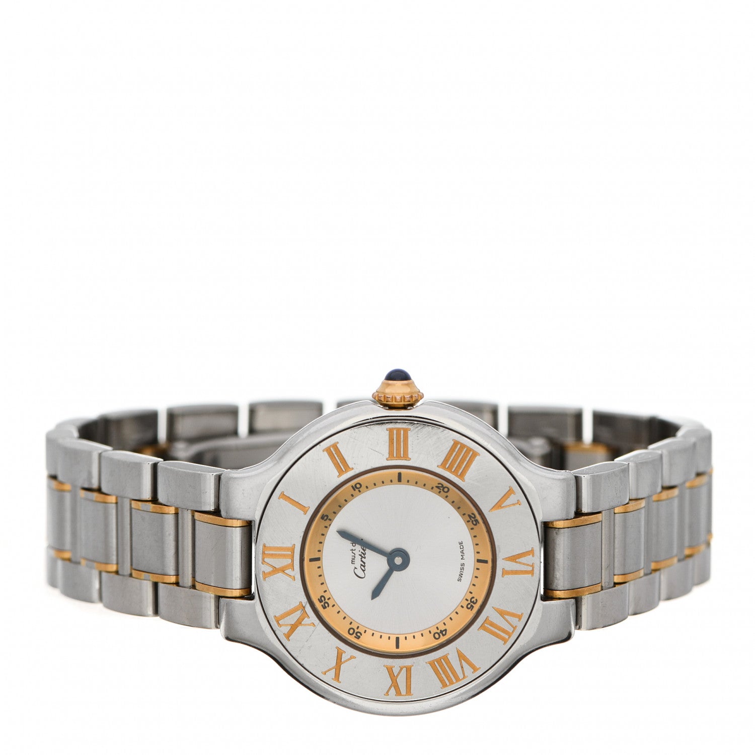 Cartier Stainless Steel 18K Yellow Gold 28mm Must De 21 Quartz Watch 2 of 5