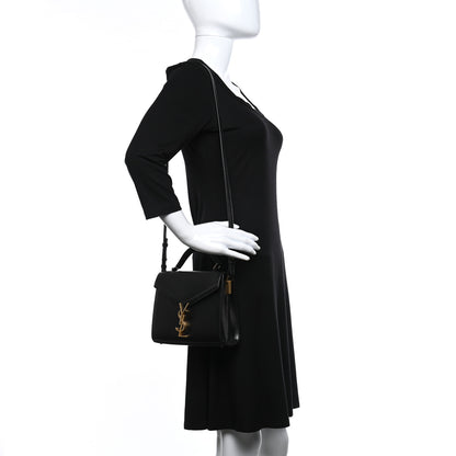 Saint Laurent Grain de Poudre Mini Classic Monogram Cassandra Top Handle Black 2 of 11