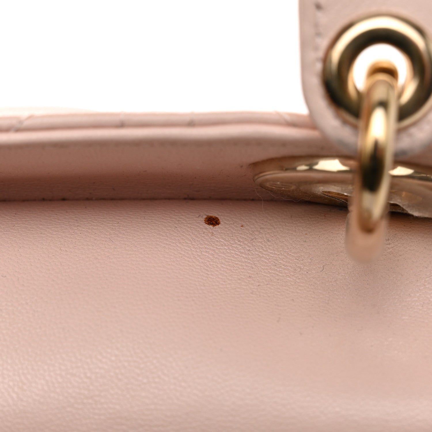 Christian Dior Lambskin Cannage Mini Lady Dior Rose Poudre 13 of 13