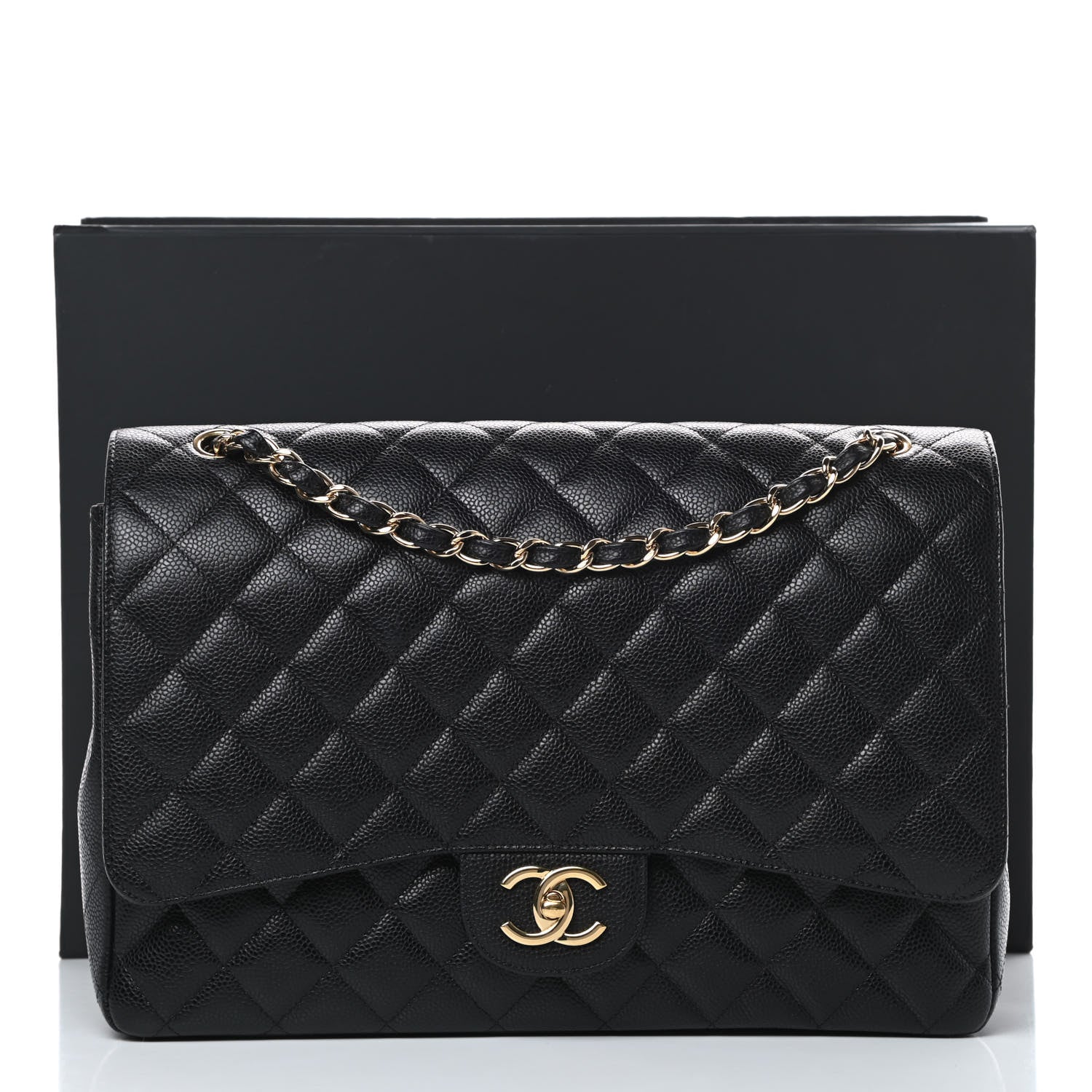Chanel Caviar Quilted Maxi Double Flap Black 15 of 15