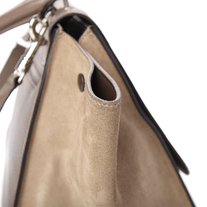 Celine Drummed Calfskin Suede Medium Trapeze Souris 13 of 13