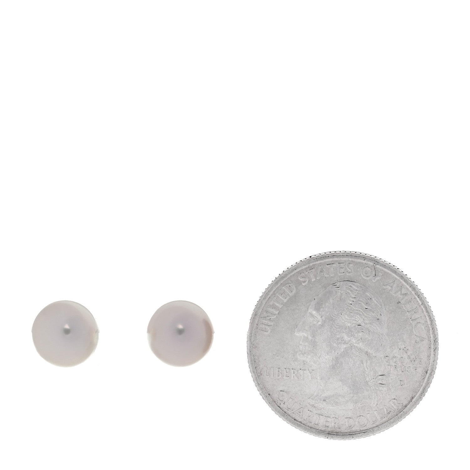 Mikimoto 18K White Gold Akoya Cultured Pearl 8-8.5mm Stud Earrings 2 of 4