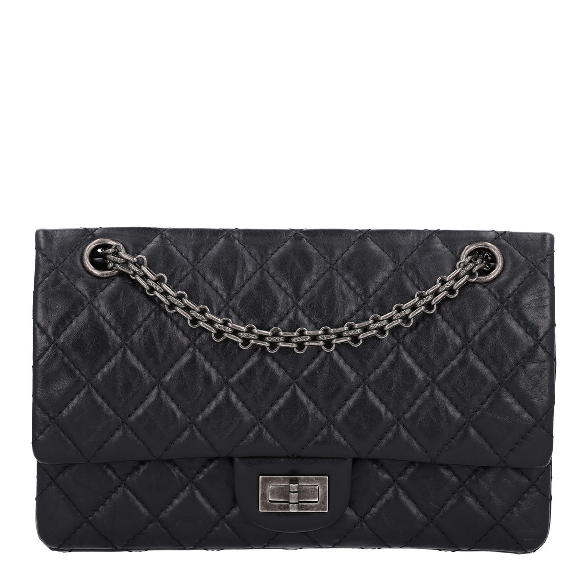 Chanel Aged Calfskin Quilted 2.55 Reissue 225 Flap Black 1 of 9
