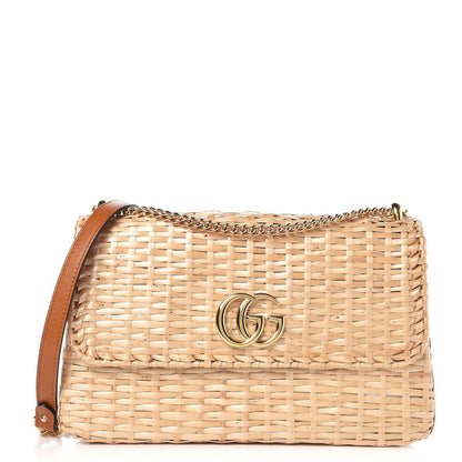 Gucci Wicker Small Shoulder Bag Natural 1 of 9