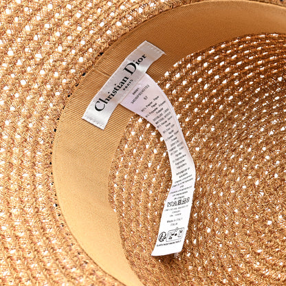 Christian Dior Straw Bucket Hat 57 Natural 7 of 10