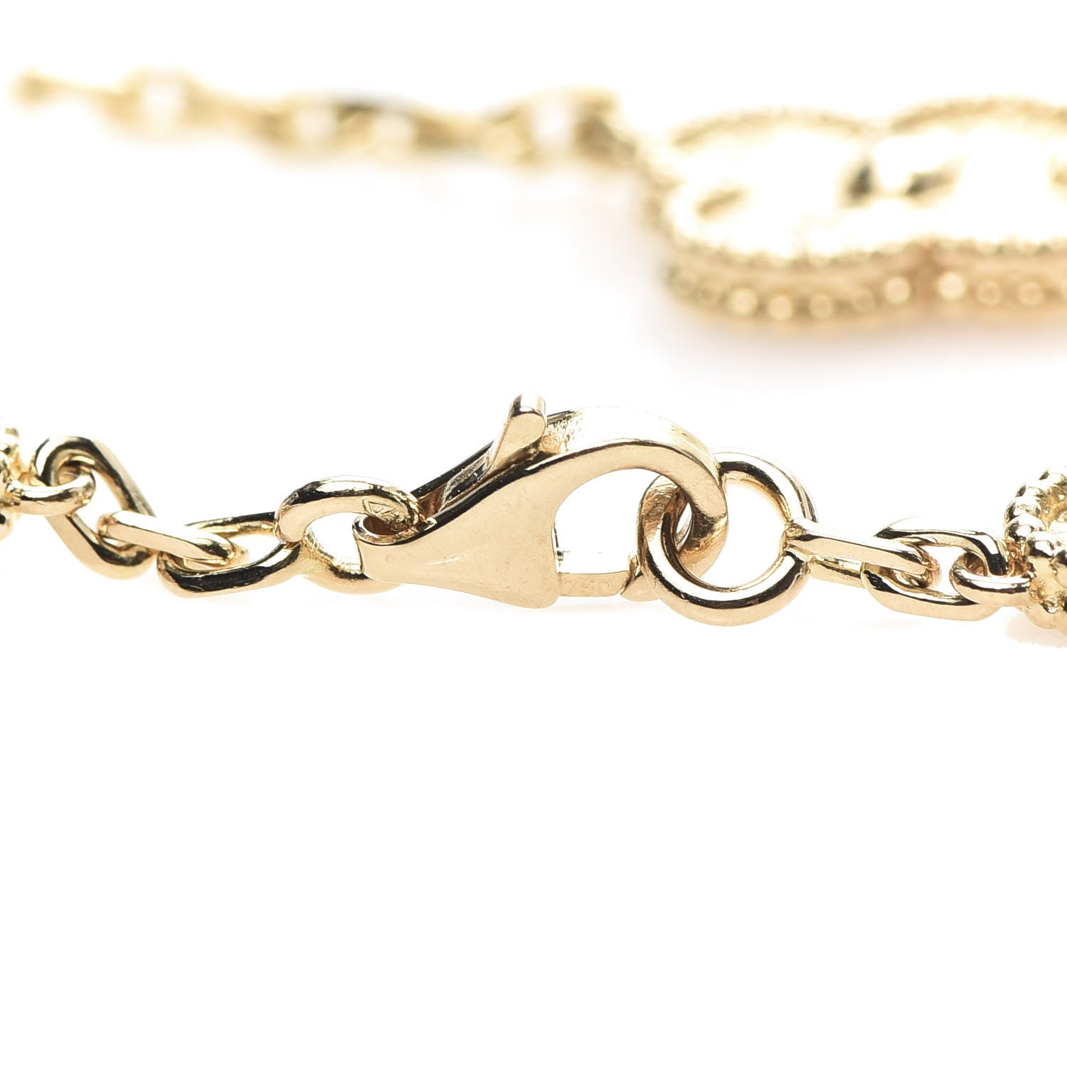 Van Cleef & Arpels 18K Yellow Gold 5 Motifs Vintage Alhambra Bracelet 5 of 7