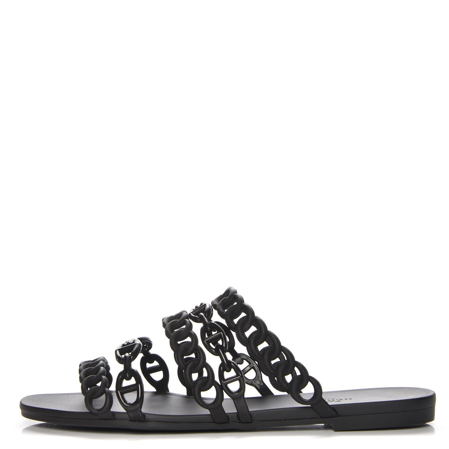 Hermes Chaine d'Ancre Nude Sandals 37 Black 1 of 8