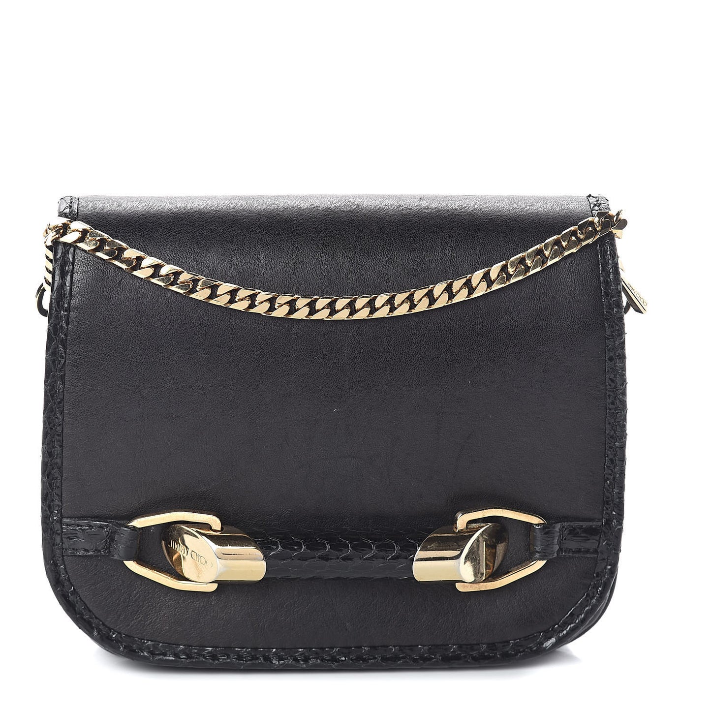Lambskin Elaphe Zadie Flap Bag Black