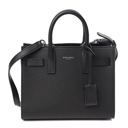 Saint Laurent Grained Calfskin Nano Sac De Jour Black 1 of 11