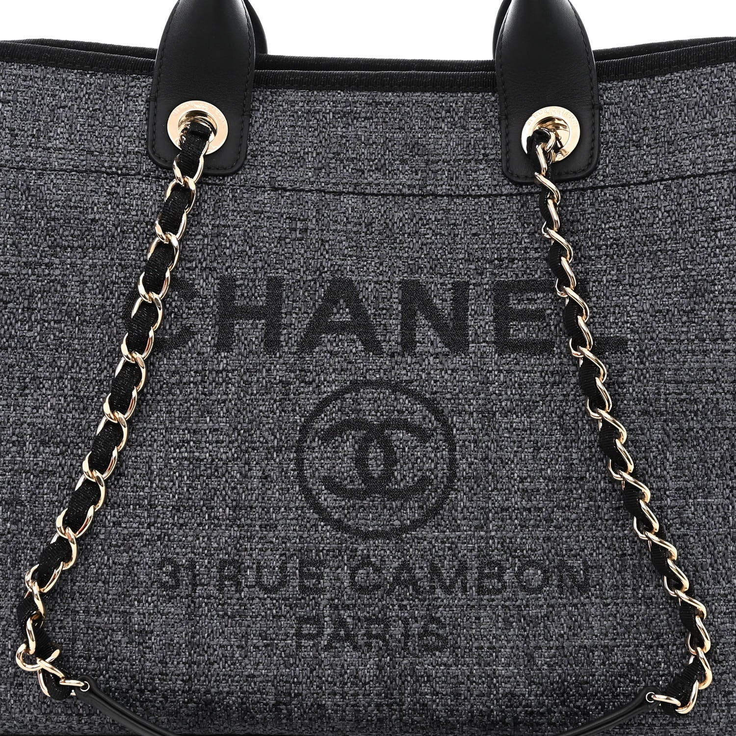 Chanel Lurex Boucle Medium Deauville Tote Black 8 of 11