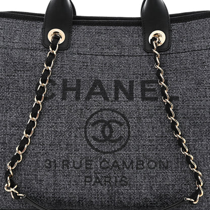 Chanel Lurex Boucle Medium Deauville Tote Black 8 of 11