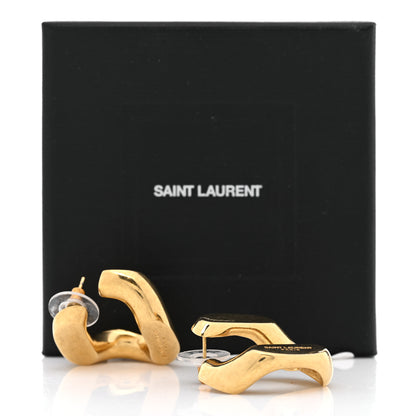 Saint Laurent Chain Link Earrings Gold 5 of 5