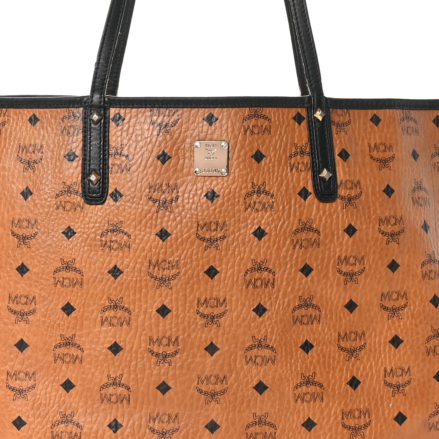 Visetos Medium Project Reversible Shopper Tote Cognac
