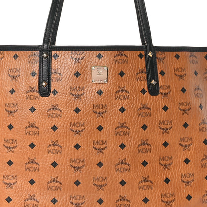 MCM Visetos Medium Project Reversible Shopper Tote Cognac 12 of 18