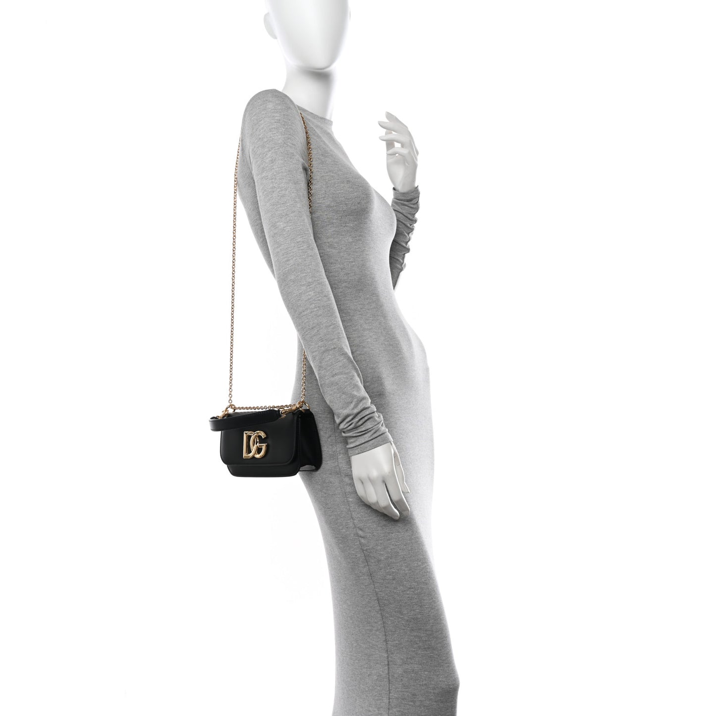 Calfskin 3.5 Flap Crossbody Bag Black
