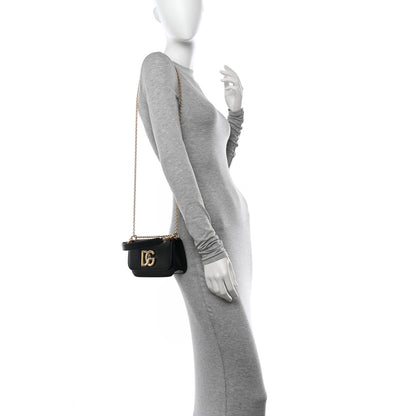 Dolce & Gabbana Calfskin 3.5 Flap Crossbody Bag Black 2 of 9
