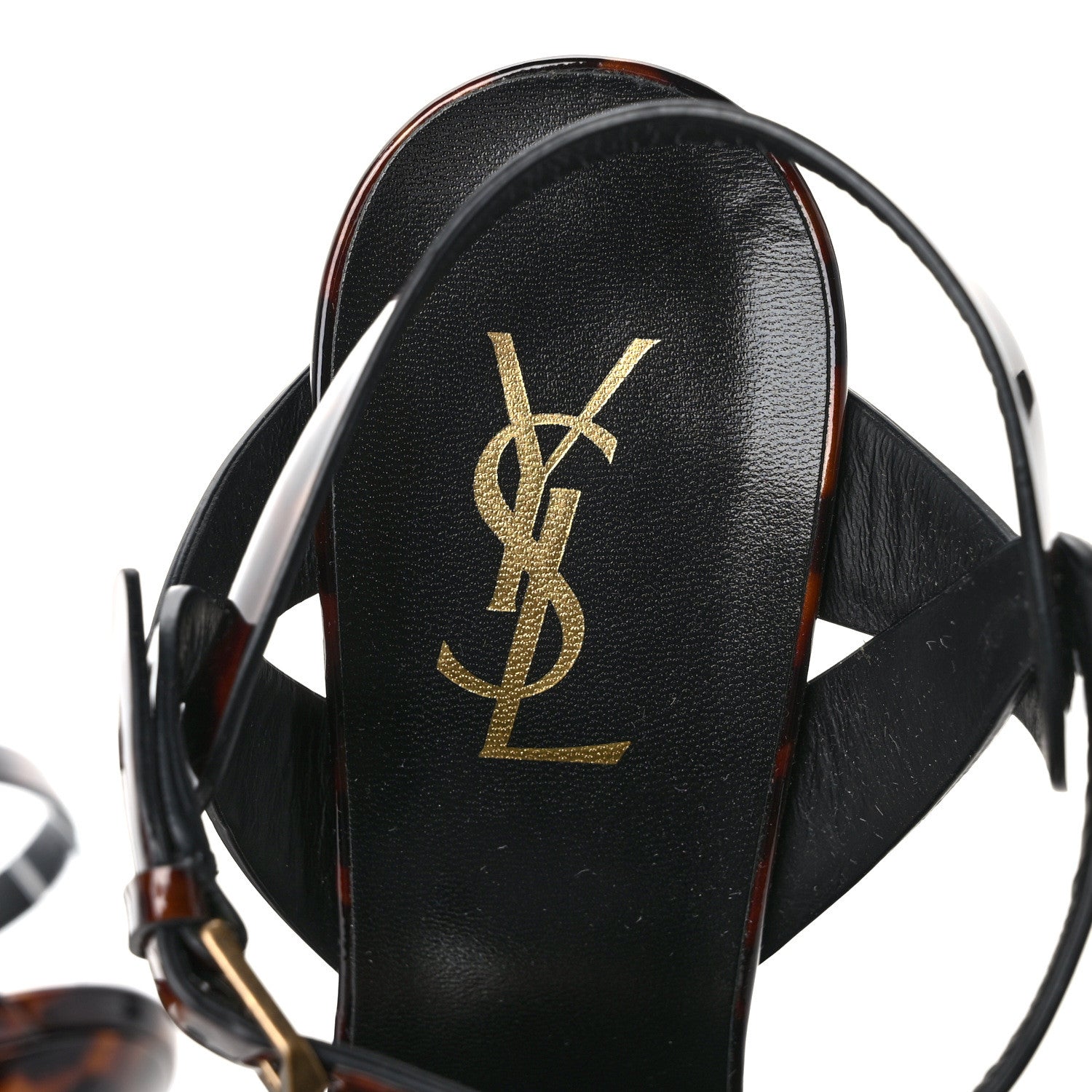 Saint Laurent Patent Tribute 105 Platform Sandals 40.5 Tortoiseshell 7 of 7
