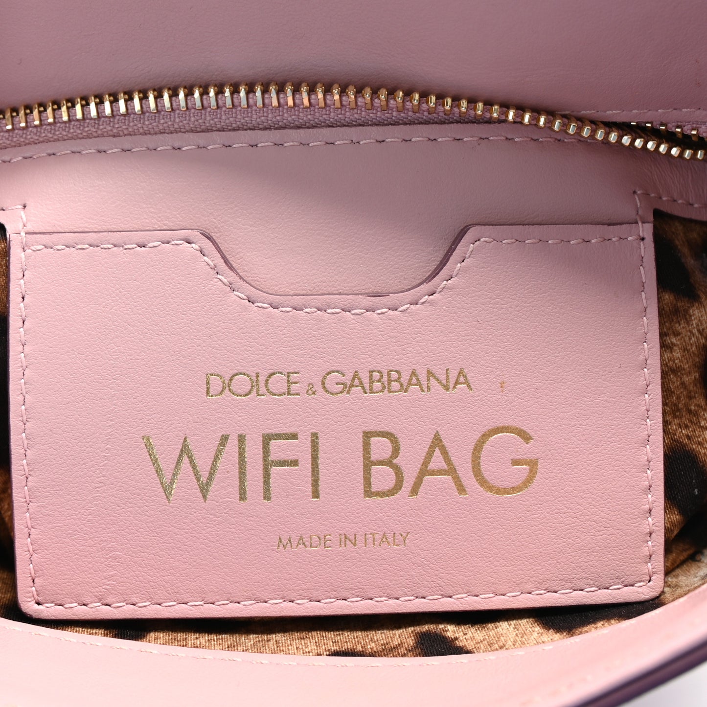 Calfskin Media Wifi Shoulder Bag Pink