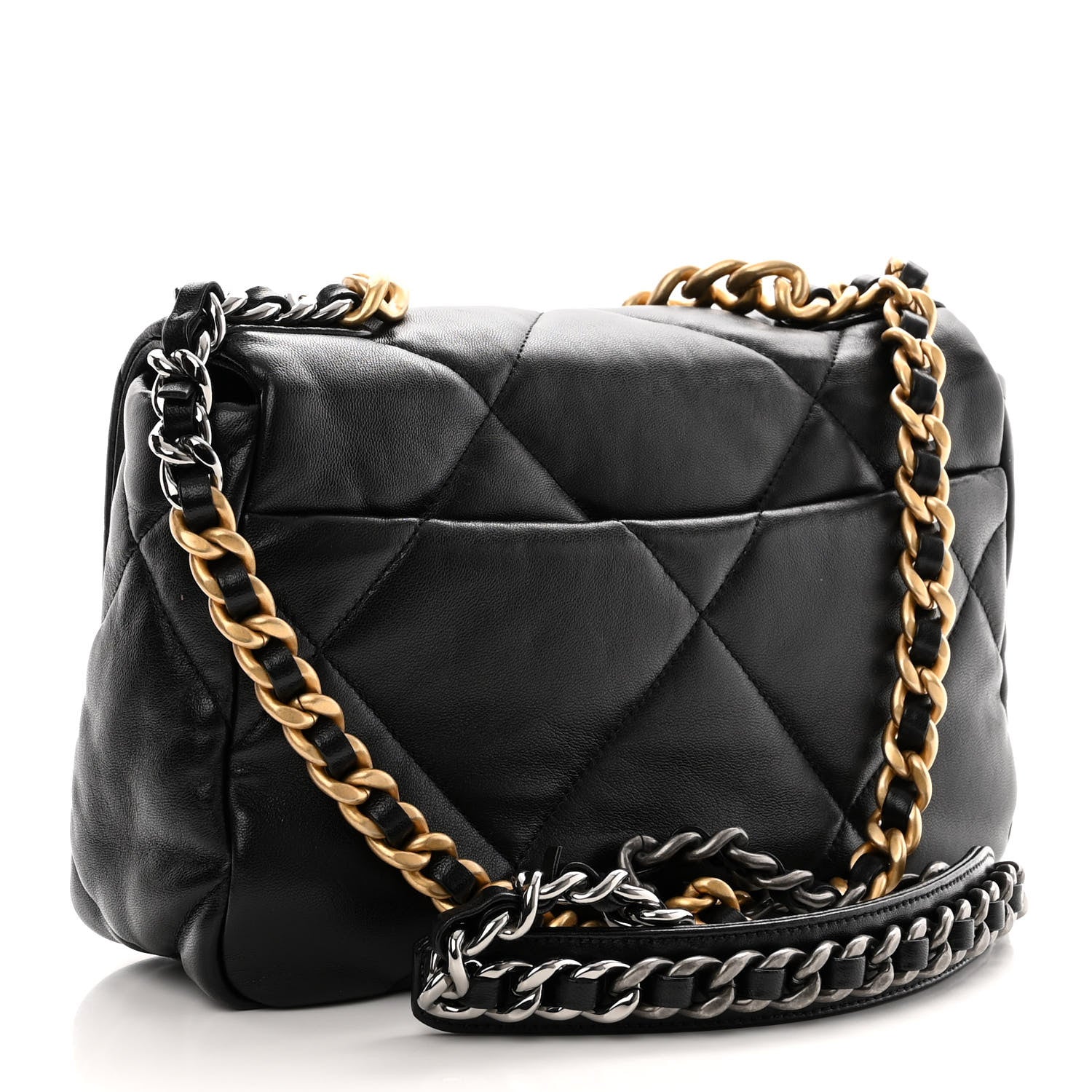 Chanel Lambskin Quilted Medium Chanel 19 Flap Black 3 of 12