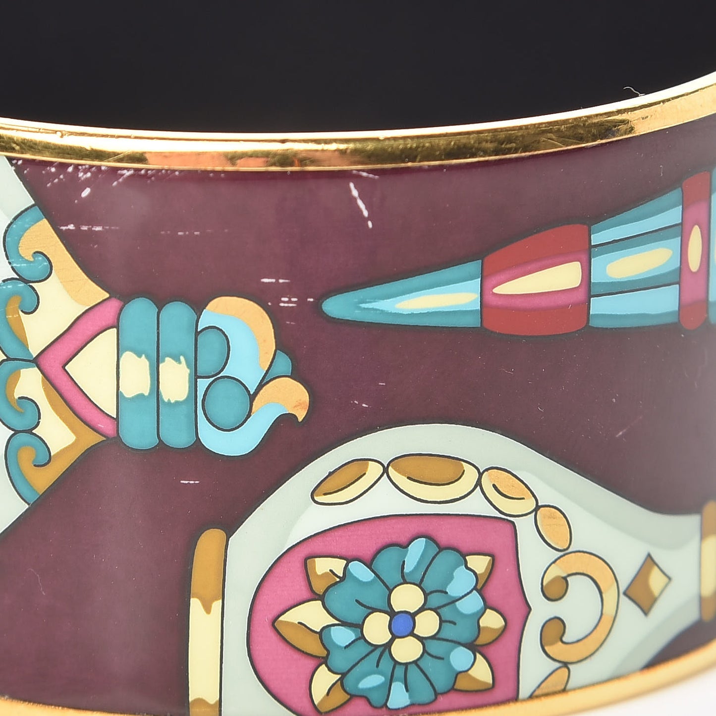 Enamel Printed Extra Wide Flacons Bracelet 70