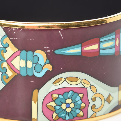 Hermes Enamel Printed Extra Wide Flacons Bracelet 70 7 of 8