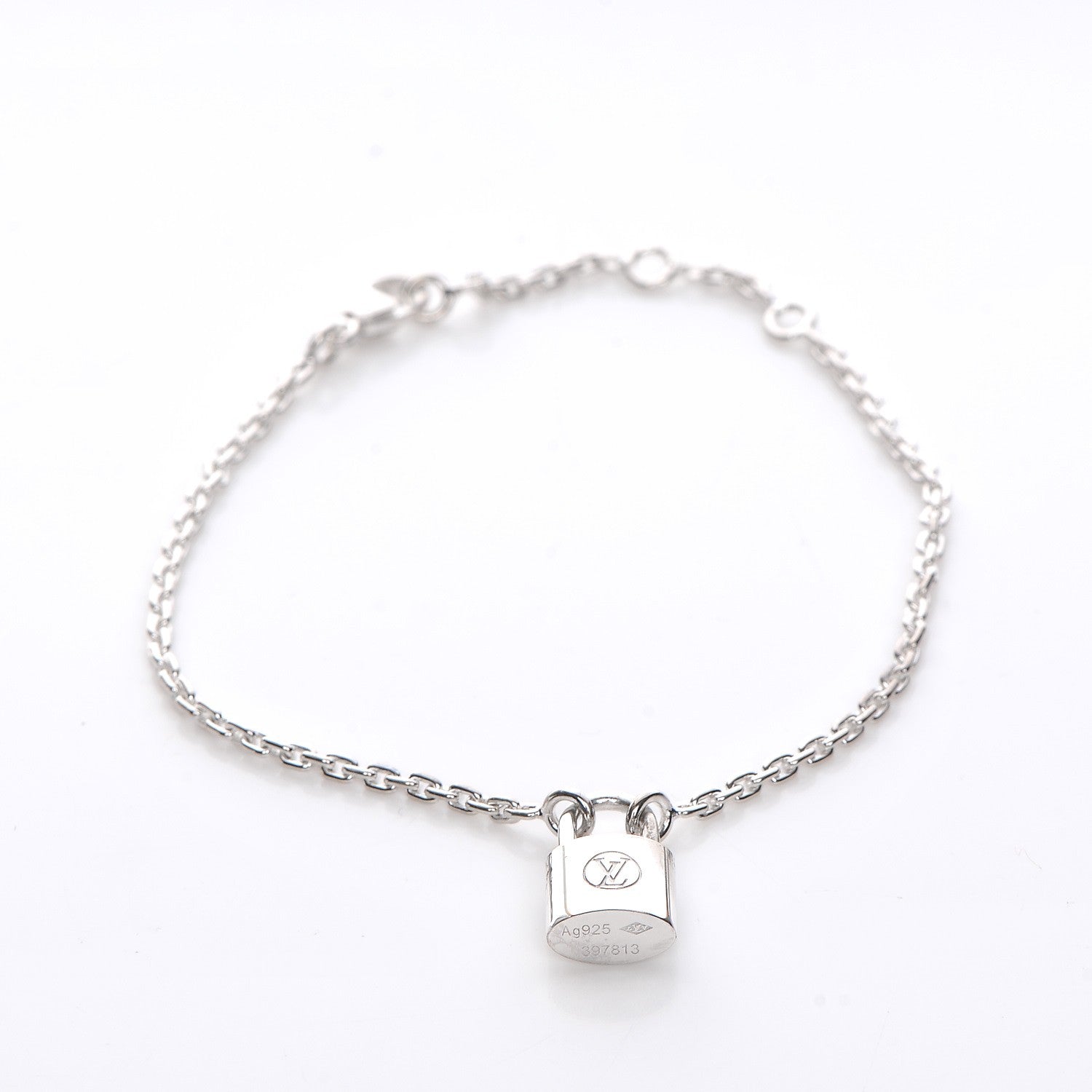 Louis Vuitton Sterling Silver Lockit Bracelet 3 of 8