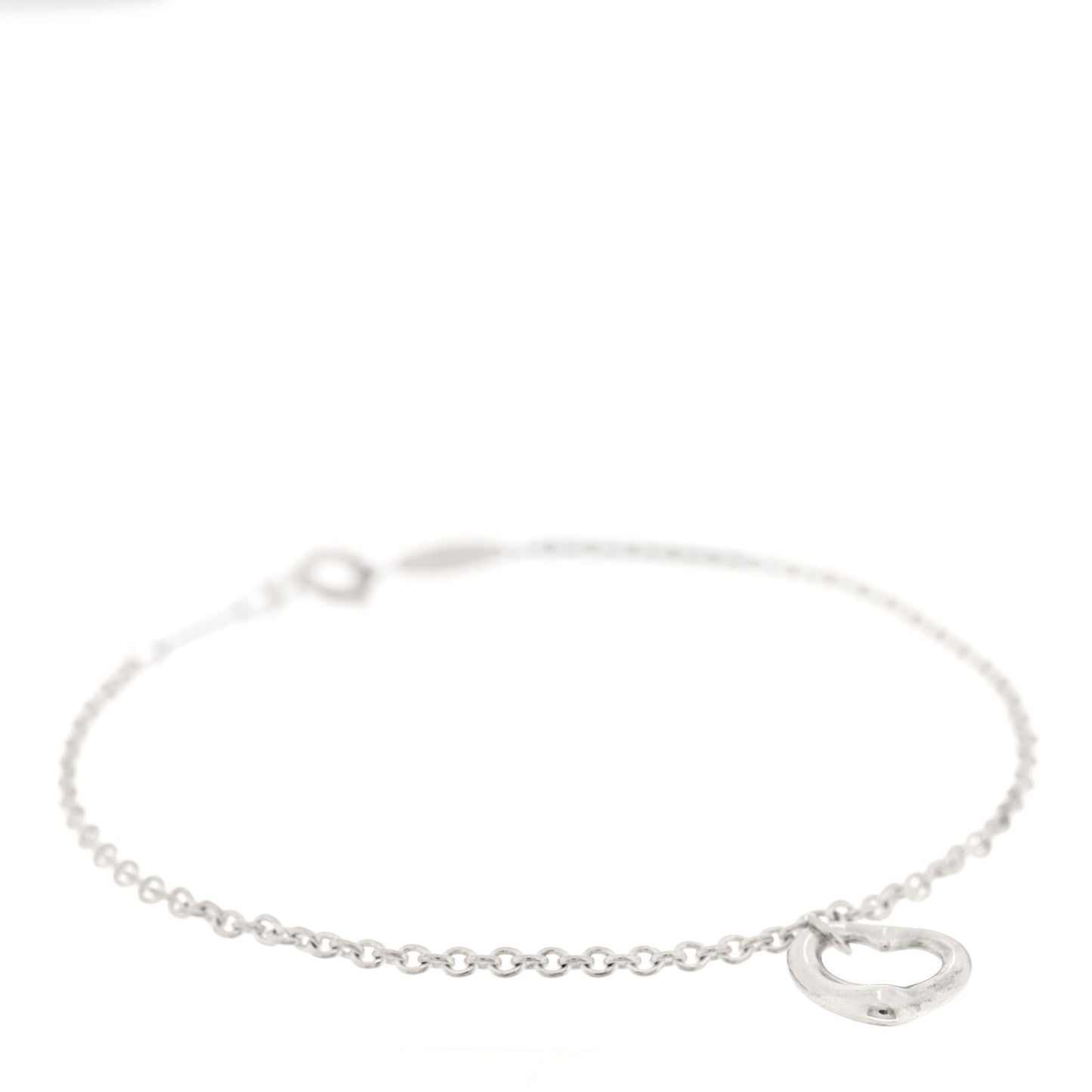 Sterling Silver Elsa Peretti Open Heart Charm Bracelet