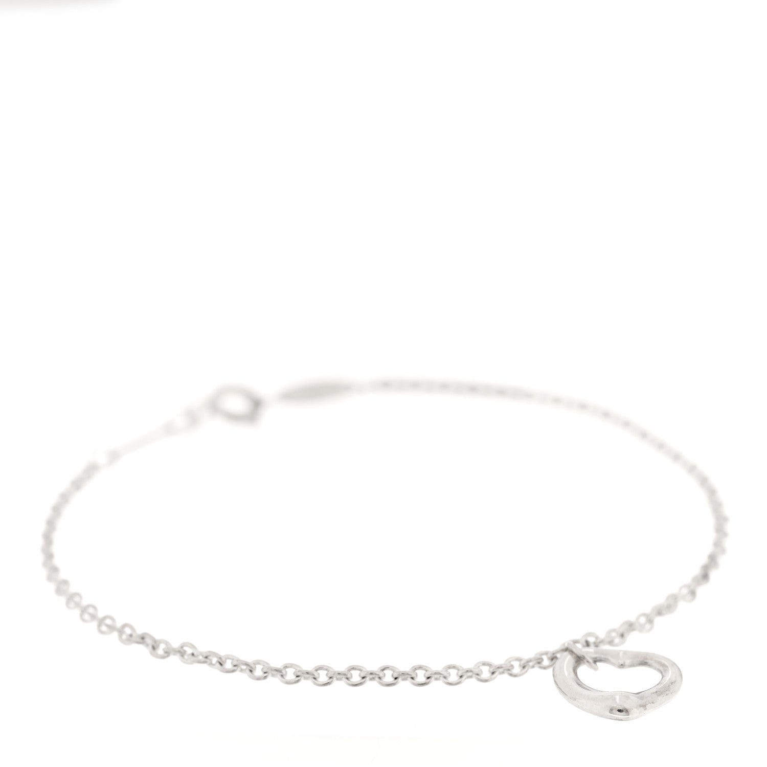 Tiffany Sterling Silver Elsa Peretti Open Heart Charm Bracelet 1 of 3