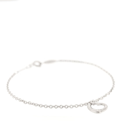 Tiffany Sterling Silver Elsa Peretti Open Heart Charm Bracelet 1 of 3
